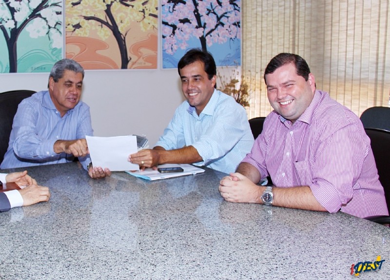 Puccinelli, Wiliam Brito e empresário Natel Henrique de Morais