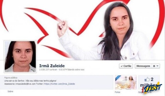 Página da Irmã Zuleide no Facebook