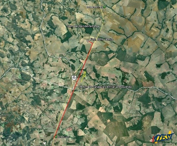 Mapa de localização da Fazenda Bom Jesus.