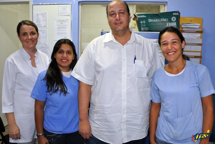 Presidente da Funsaude, Renato e equipe no Hospital Municipal