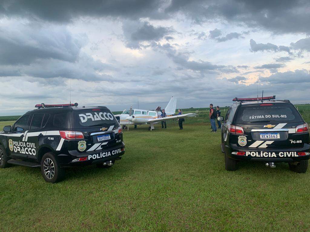 Aeronave que seria utilizada para o tráfico de drogas.