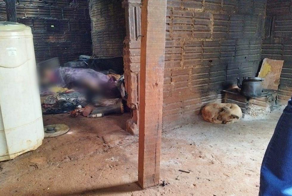 Casa onde mulher foi encontrada morta nesta quarta-feira, na Aldeia Jaguapiru.