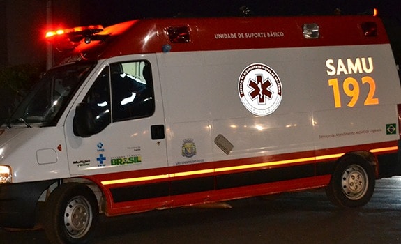 Samu prestou socorro à vítima.