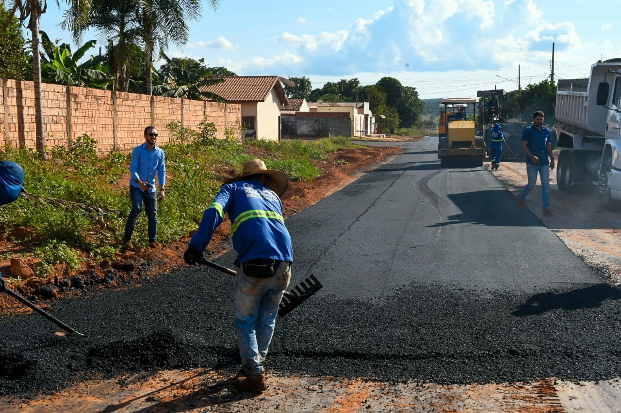 Obras realizadas pelo Governo de MS em Rio Verde, região norte do Estado.