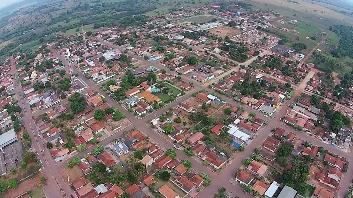 Foto aérea da cidade de Pedro Gomes.