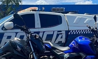 Duas motocicletas irregulares são apreendidas pela PM durante patrulhamento em Sonora