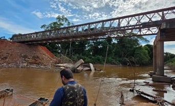 Ponte provisória do Exército deve ser liberada entre hoje e terça na MS-080, em Rio Negro