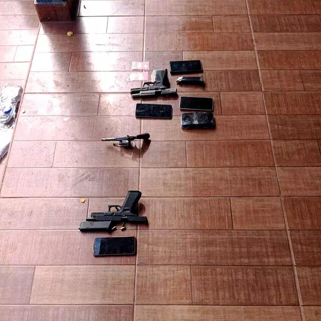 Armas apreendidas.