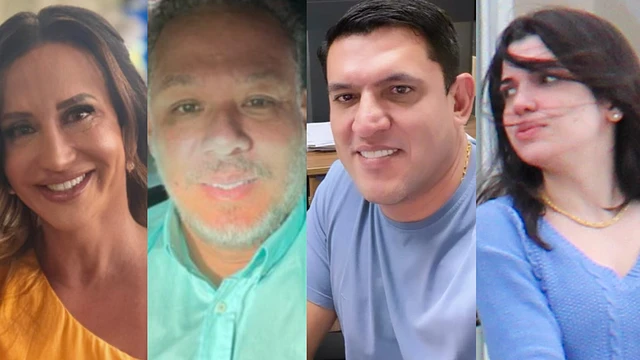 Rossana Jafar, Ed Carlos Britto, Junior Vasconcelos e Olívia Jafar, presos na operação.