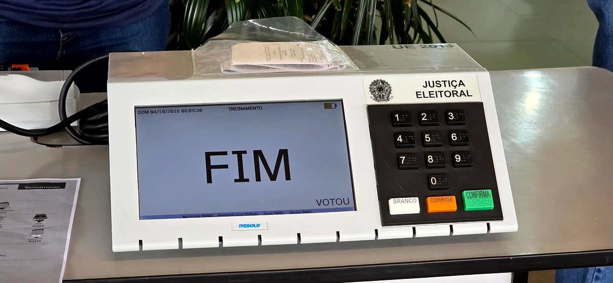Urna eletrônica.