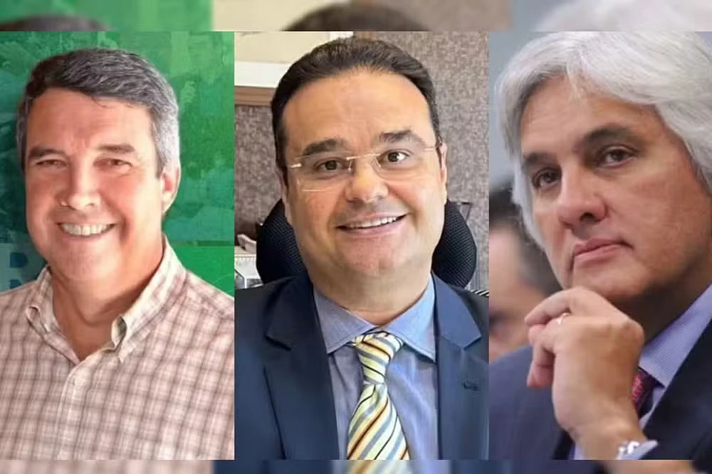 Candidatos ao governo mais bem colocados em pesquisa Quaest ao Governo de MS. 