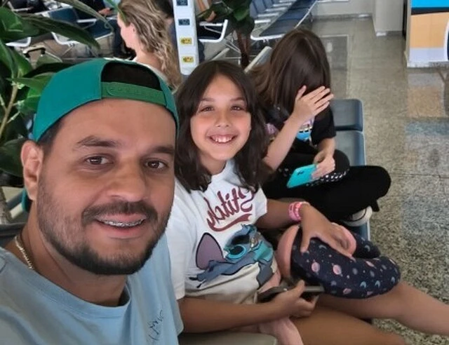 Antônio Pedro Zardin e filhas Maria Fernanda e Maria Caroline, que morreram em acidente.